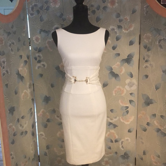 Cache off White stretch knit dress - Picture 2 of 11